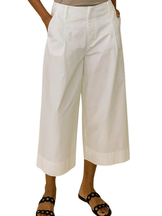 white wide-leg pants