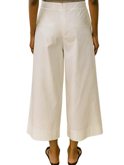 white wide-leg pants