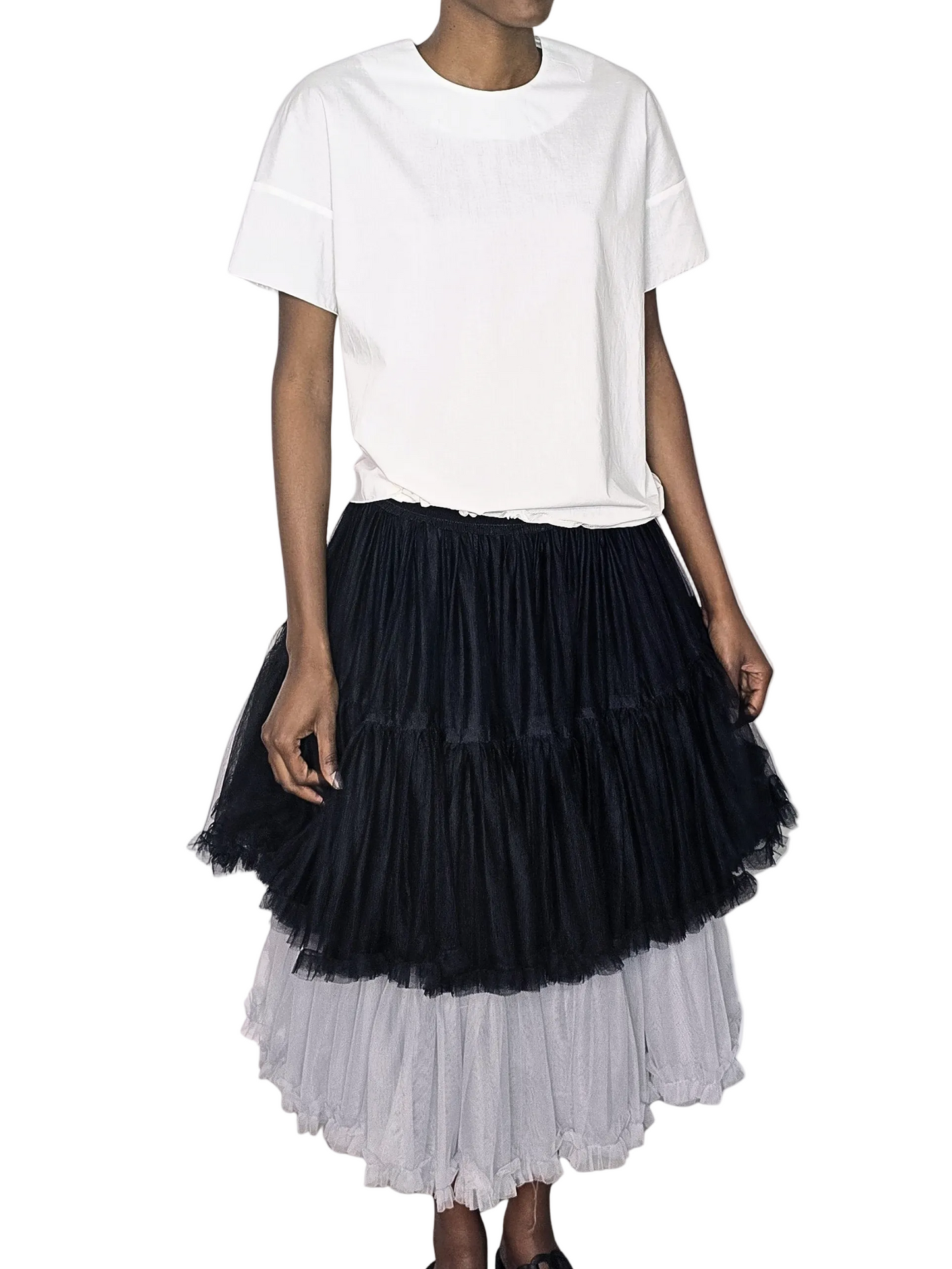 white Loose Shirt with Band