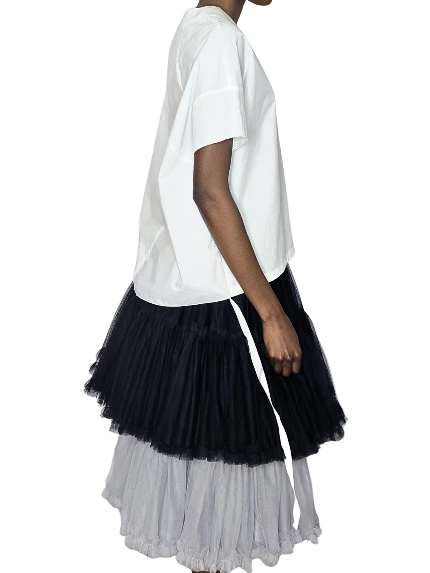 white Loose Shirt with Band