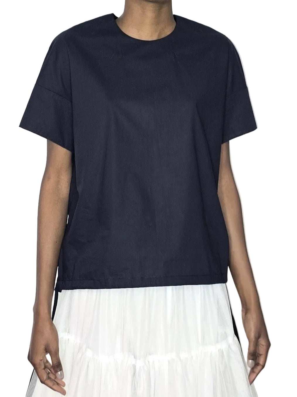 black Loose Shirt with Band