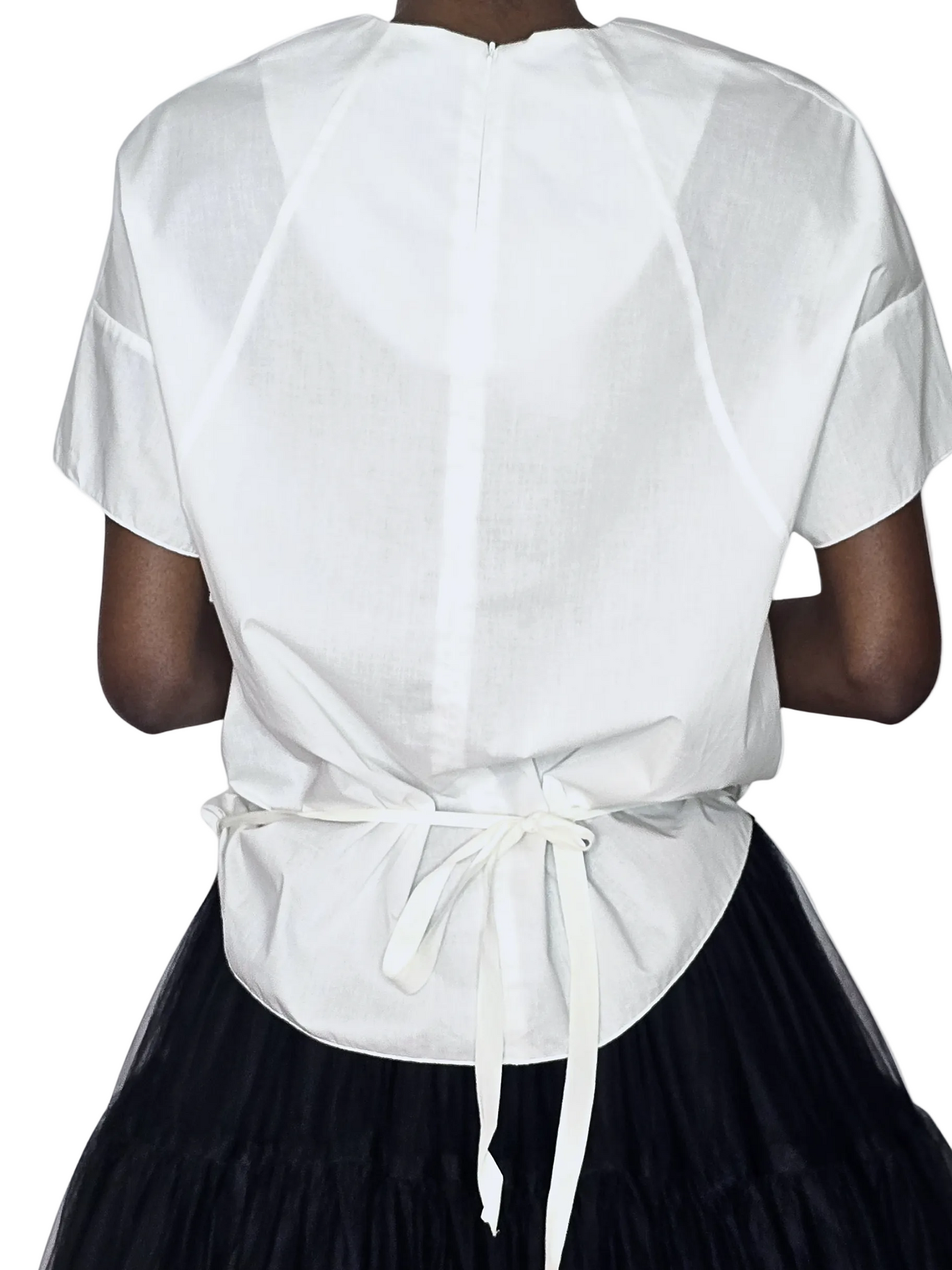 white Loose Shirt with Band