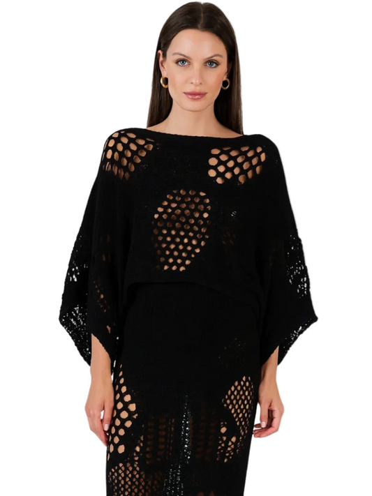  black crochet  top