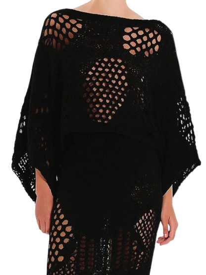  black crochet  top