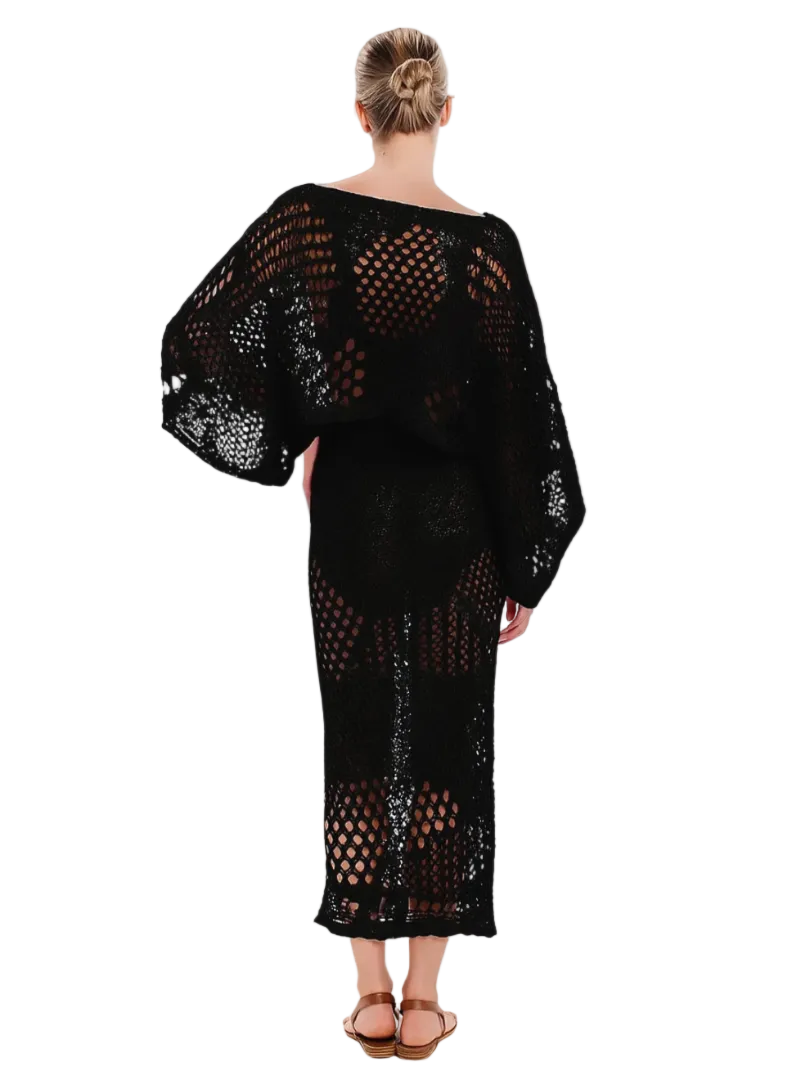  black crochet  top