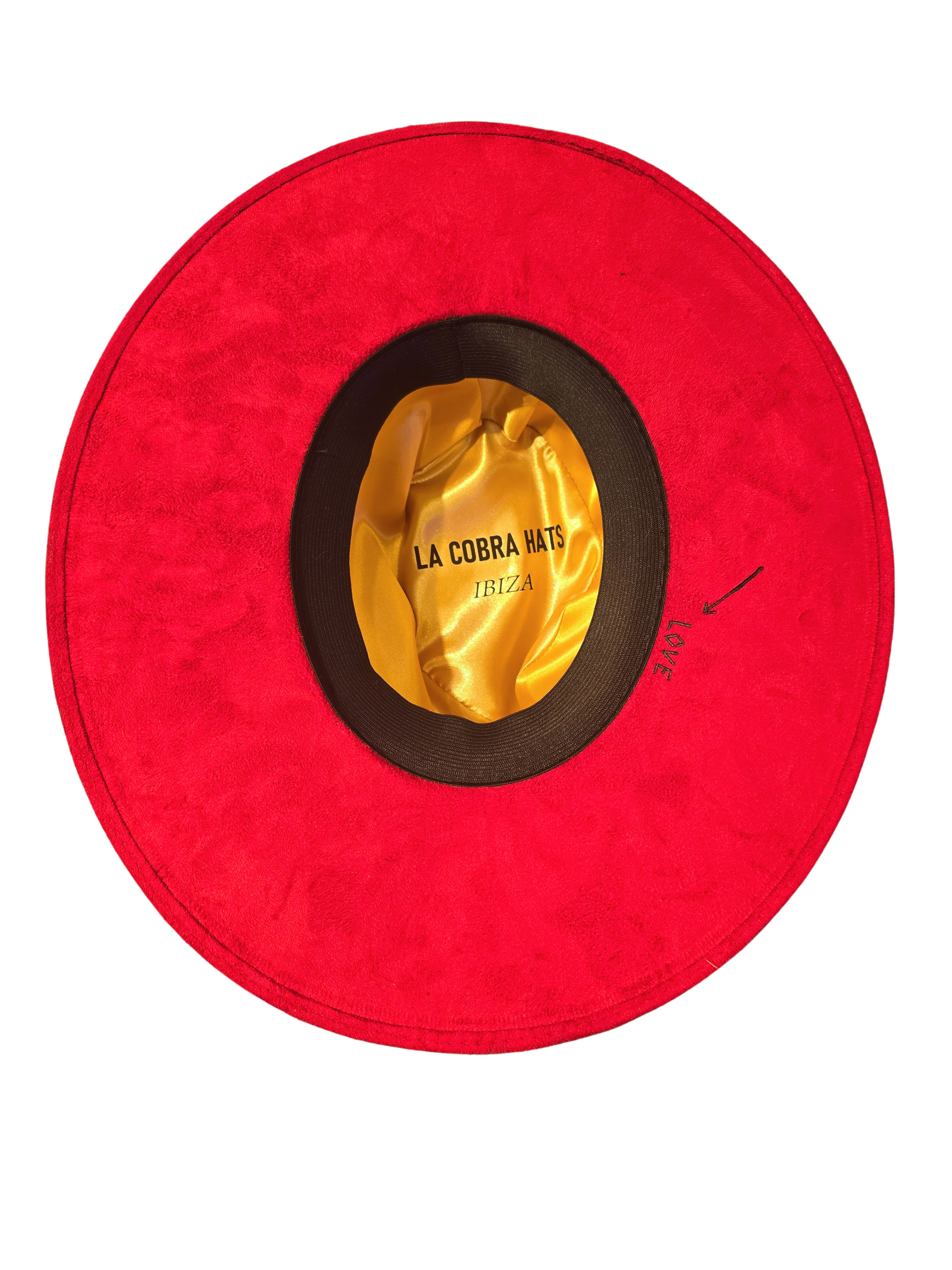 Red fedora hat