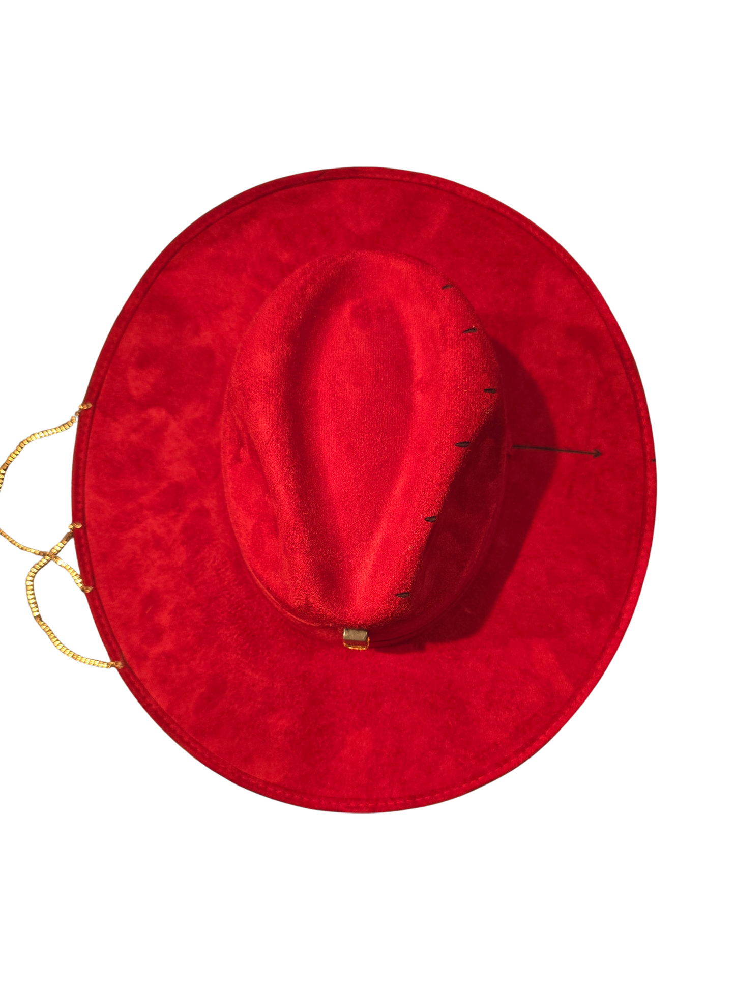 Red fedora hat