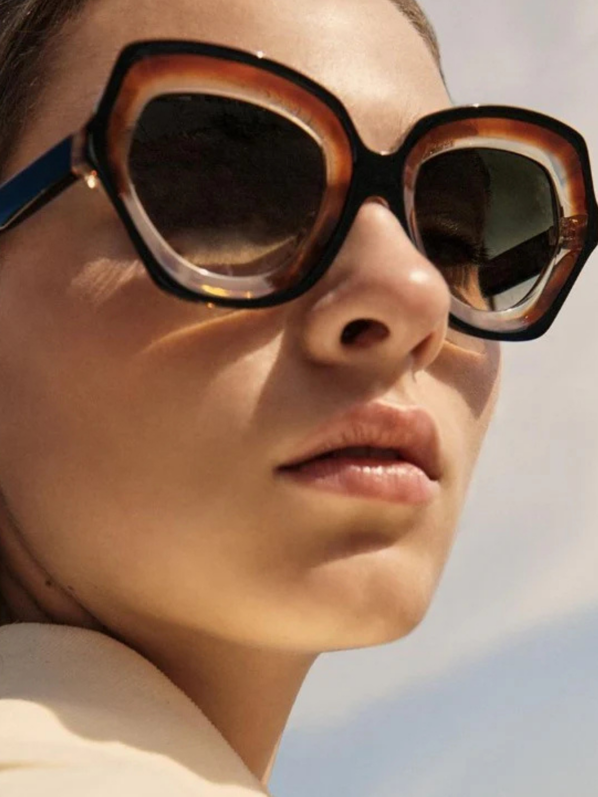 Bronze and Clear Glasses With Gradient Lens