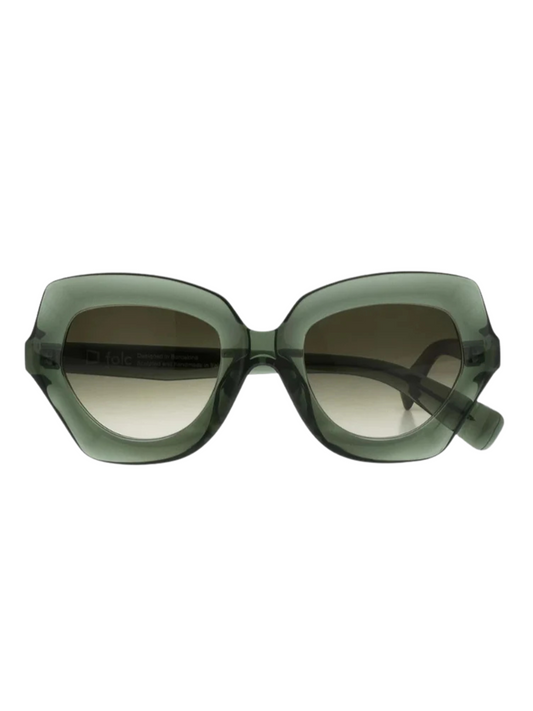 Green sunglasses with a gradient lens