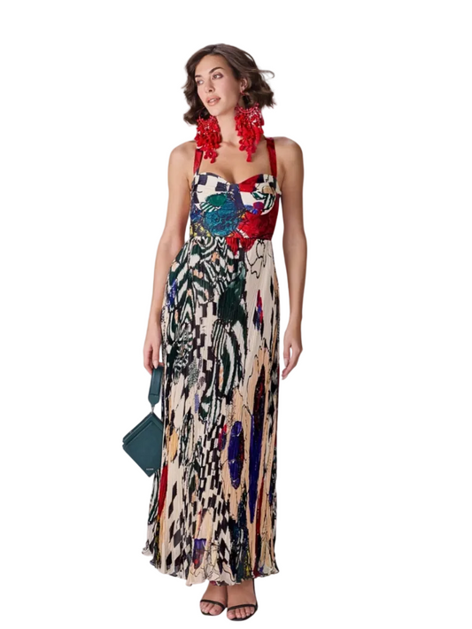 colorful patterned dress