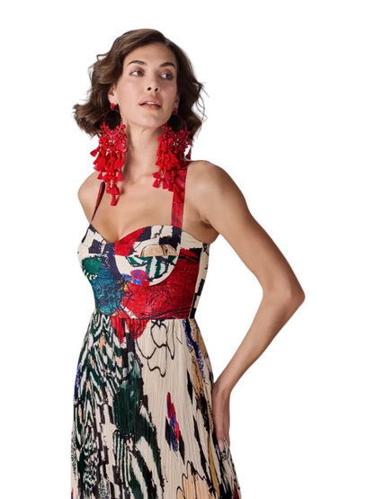 colorful patterned dress