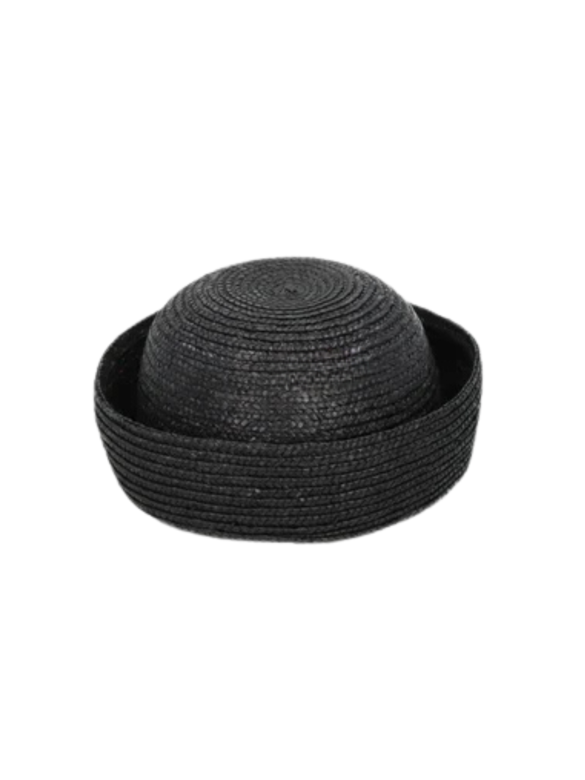 Black woven hat