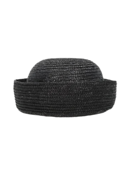 Black woven hat