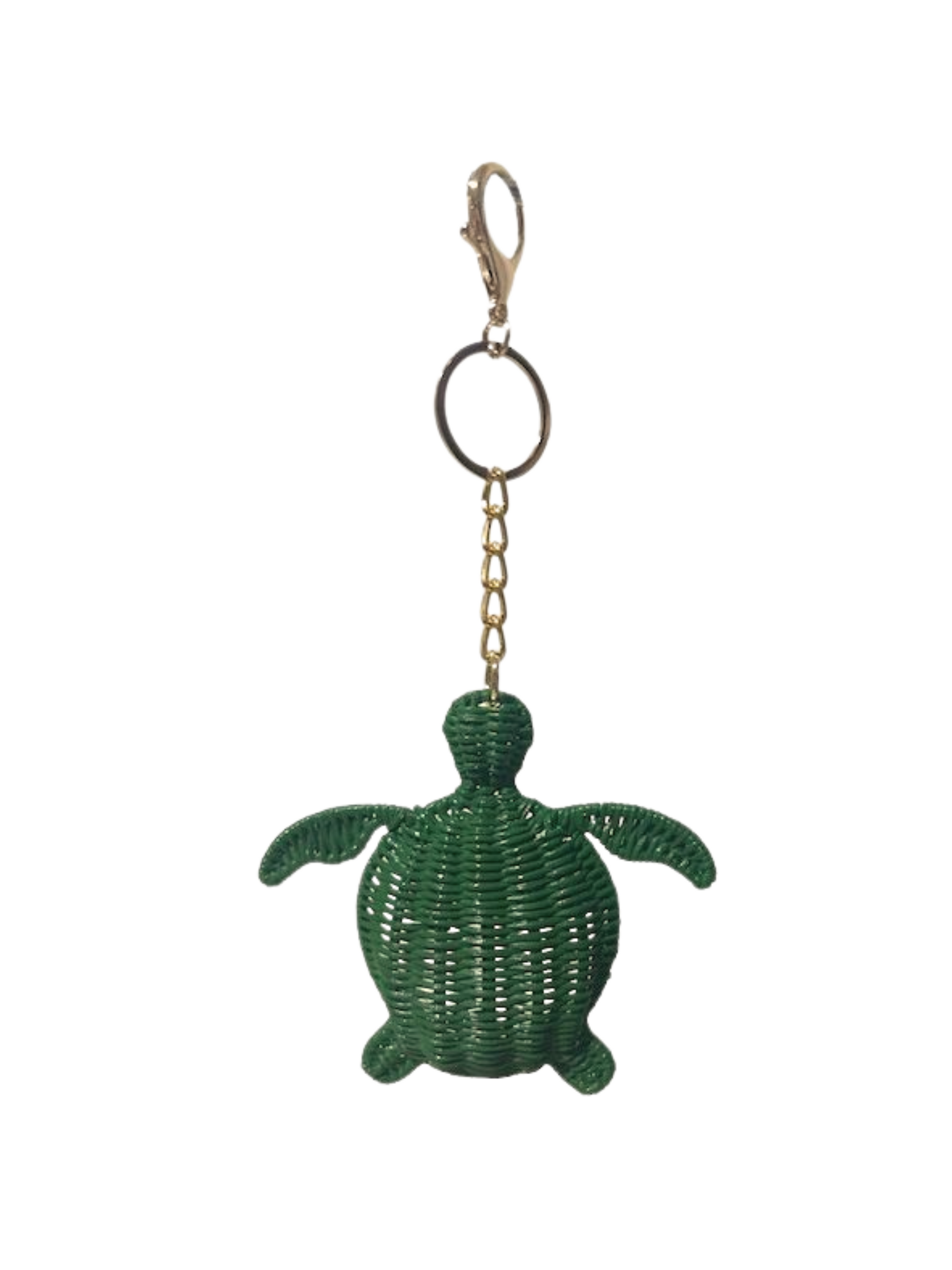 Green turtle-shaped keychain 
