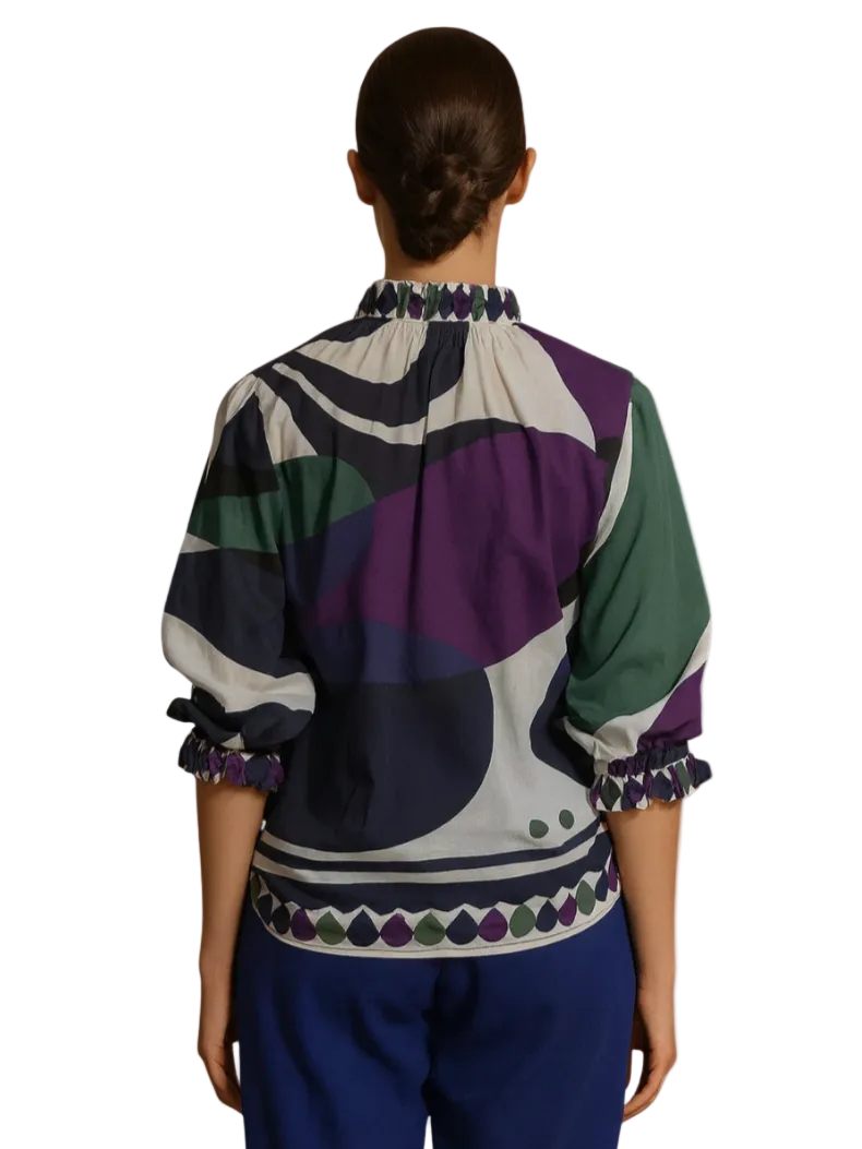 colorful patterned blous