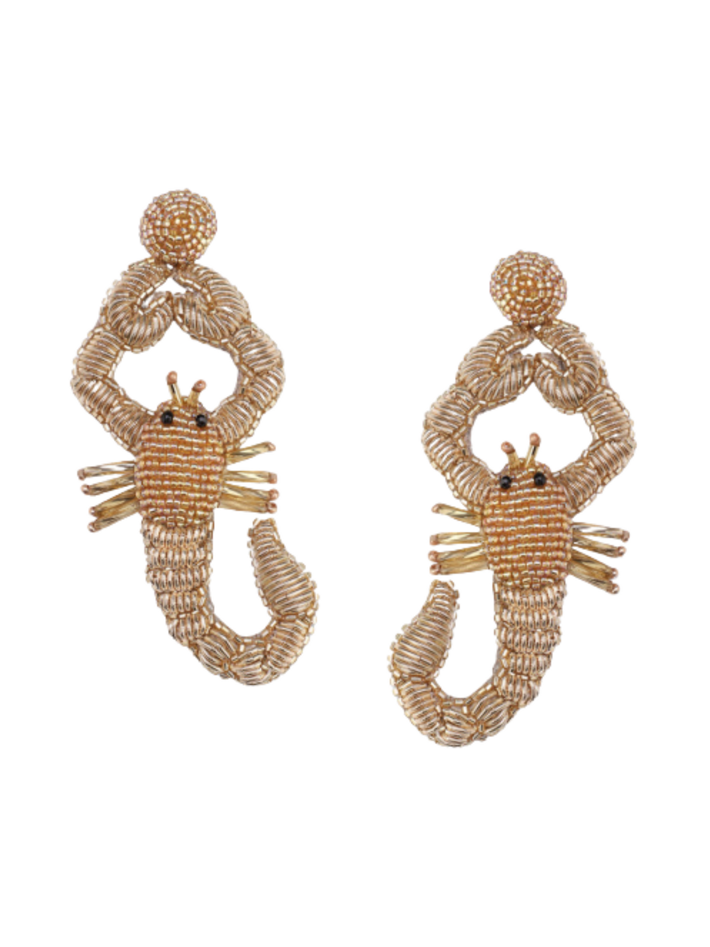 Scorpio-shaped earrings in gold