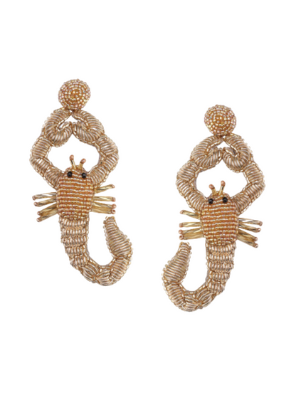 Scorpio-shaped earrings in gold