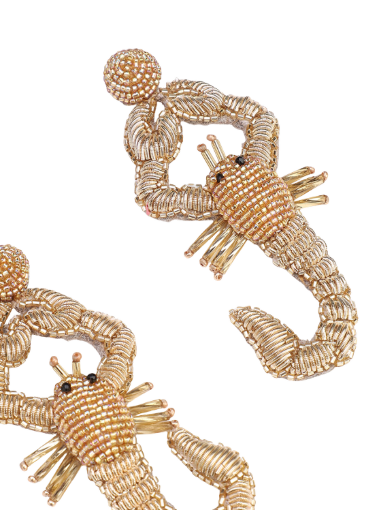 Scorpio-shaped earrings in gold
