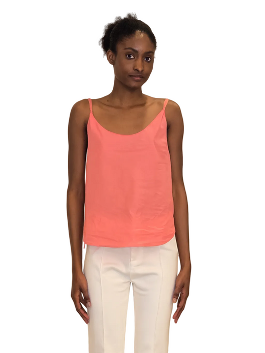 coral top with thin straps