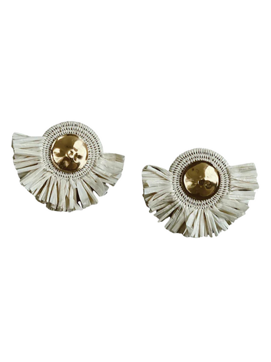 Pair of earrings with ruffled design