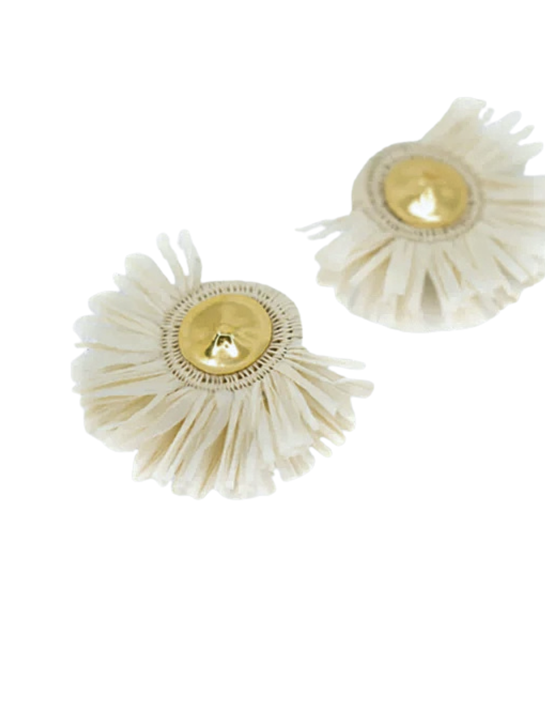 Pair of earrings with ruffled design