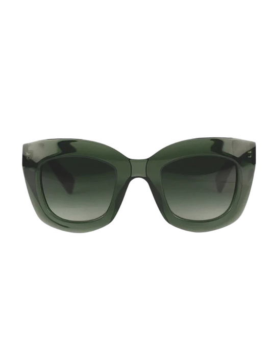 Green sunglasses with a gradient lens 