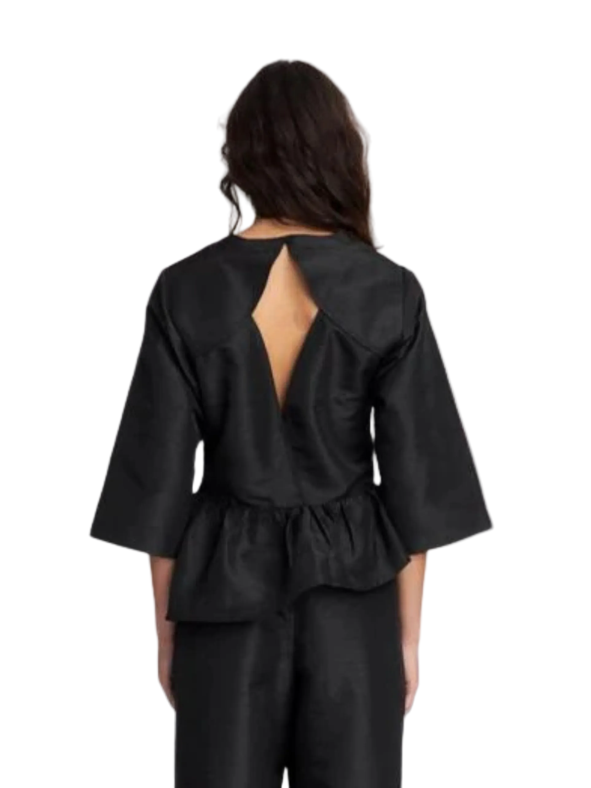 Black open-back top
