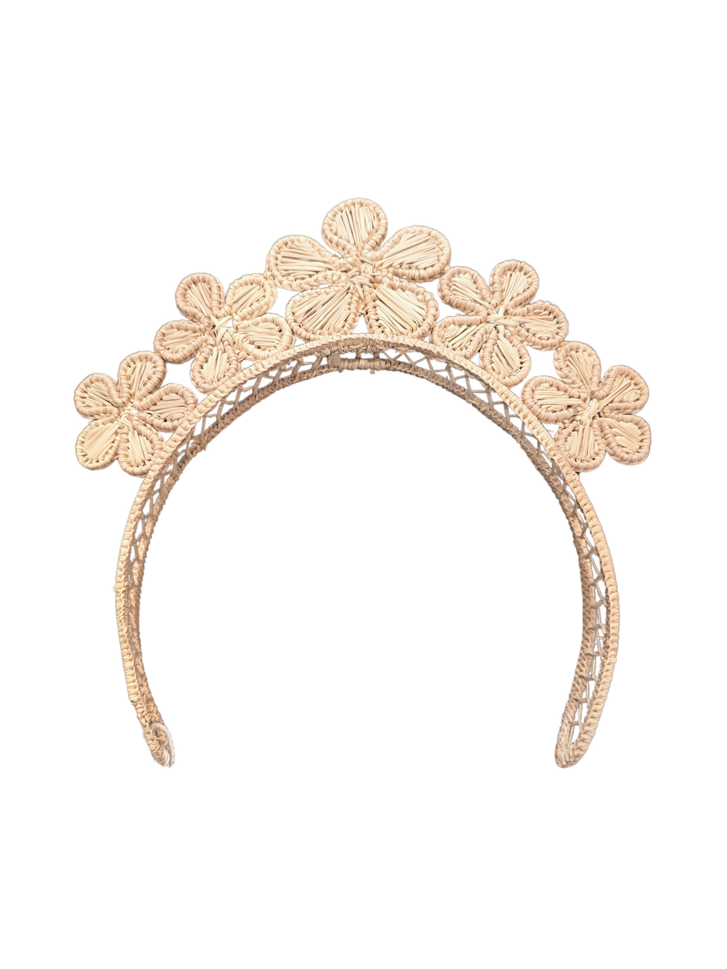 headband made of natural straw