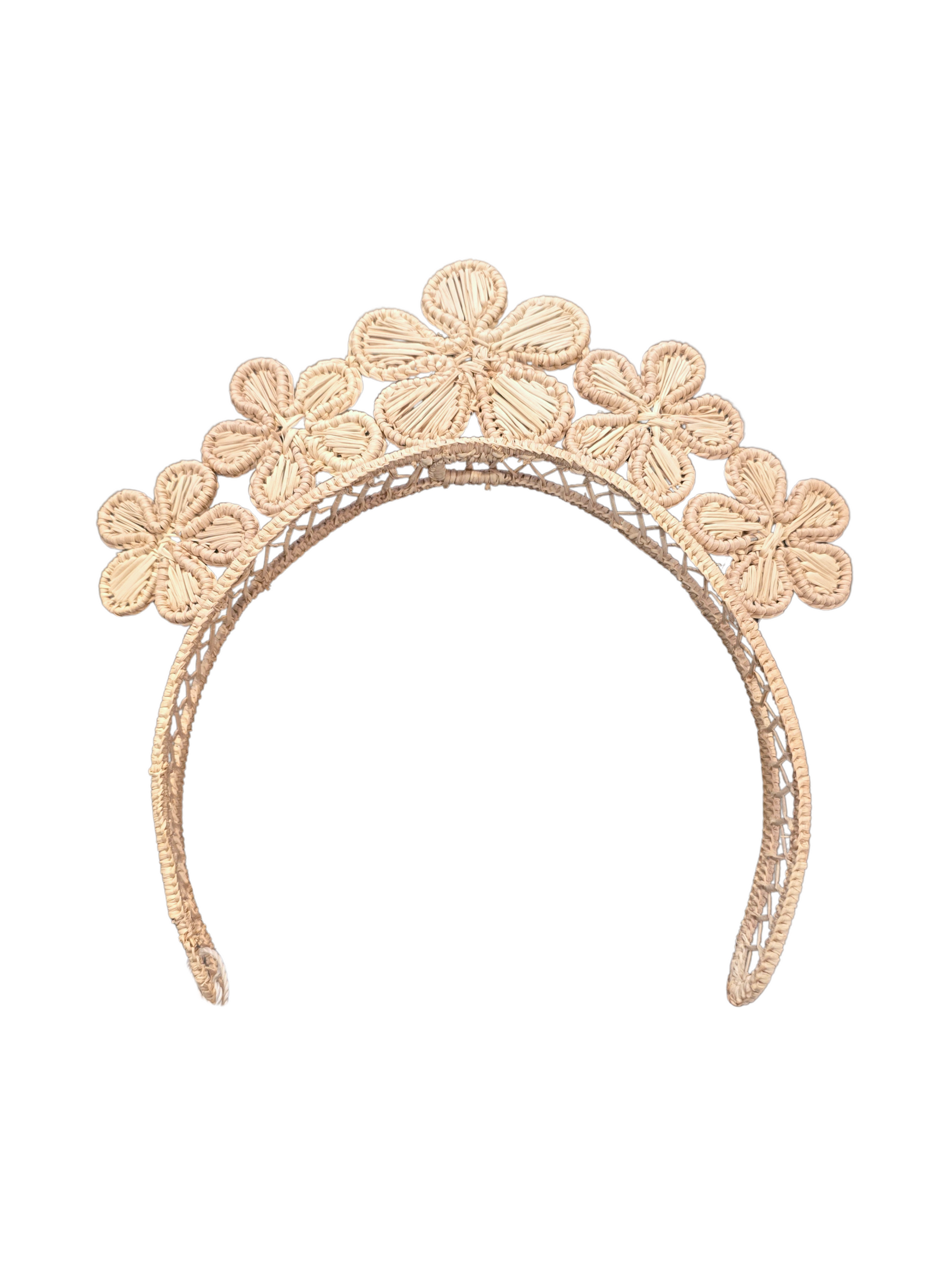 headband made of natural straw