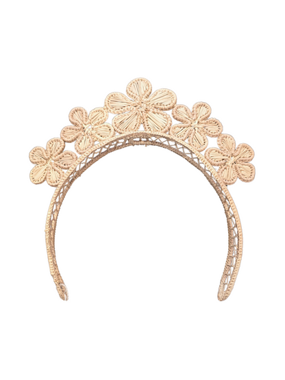 headband made of natural straw