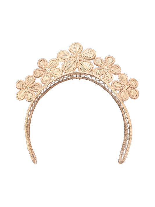headband made of natural straw