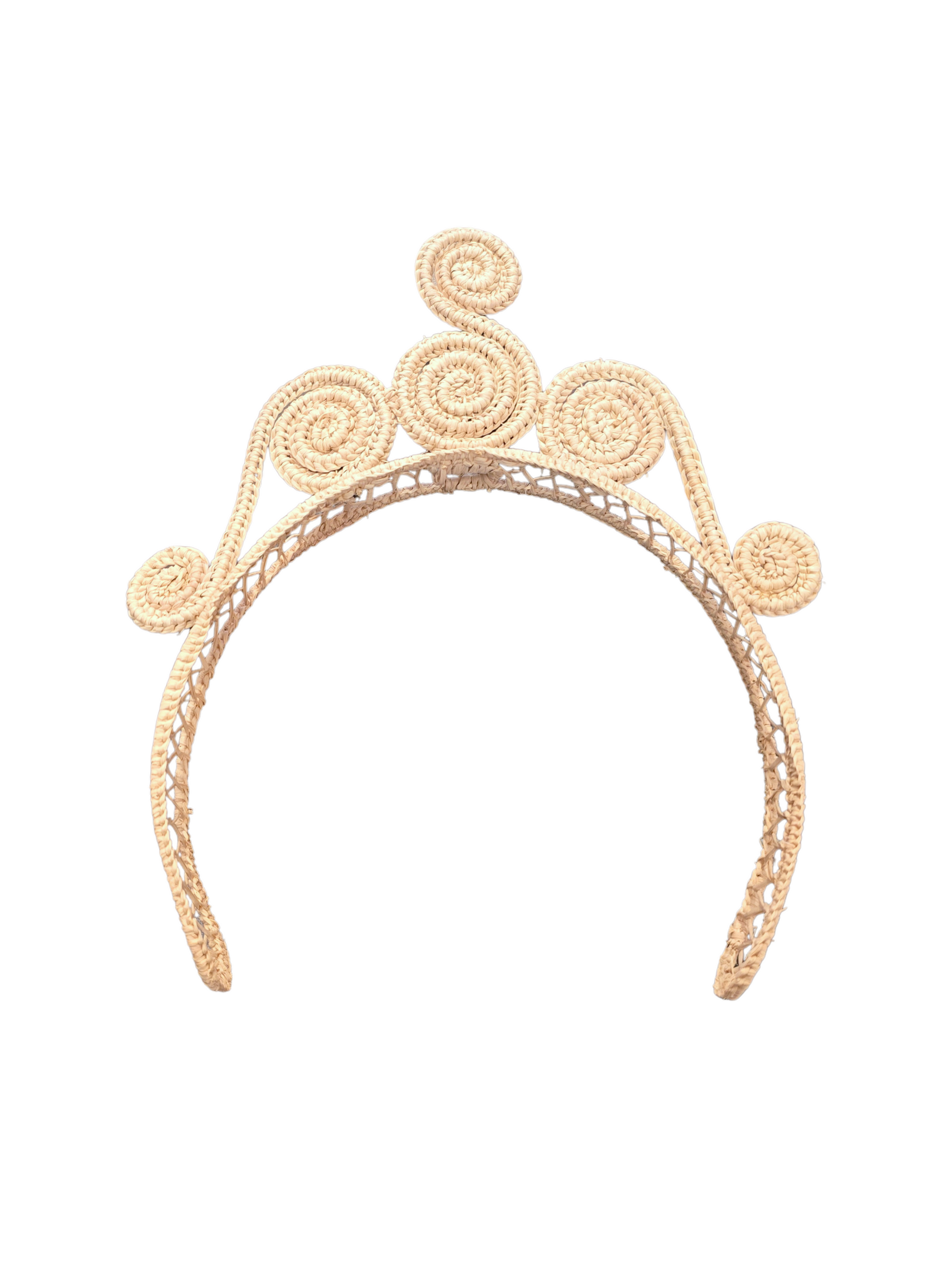 headband made of natural straw