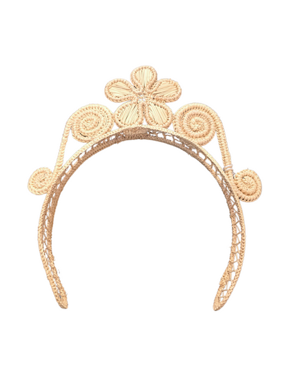 headband made of natural straw