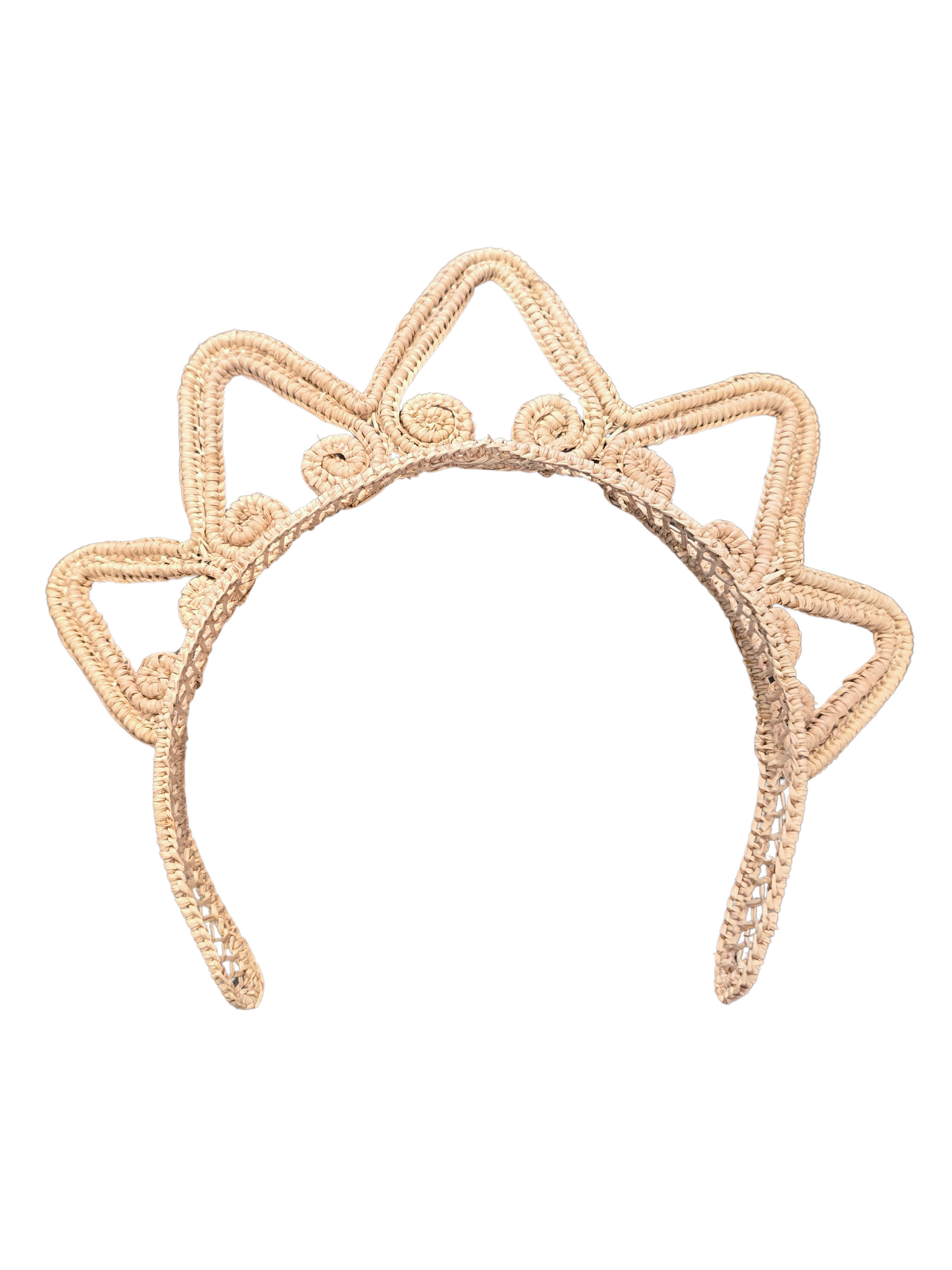 headband made of natural straw