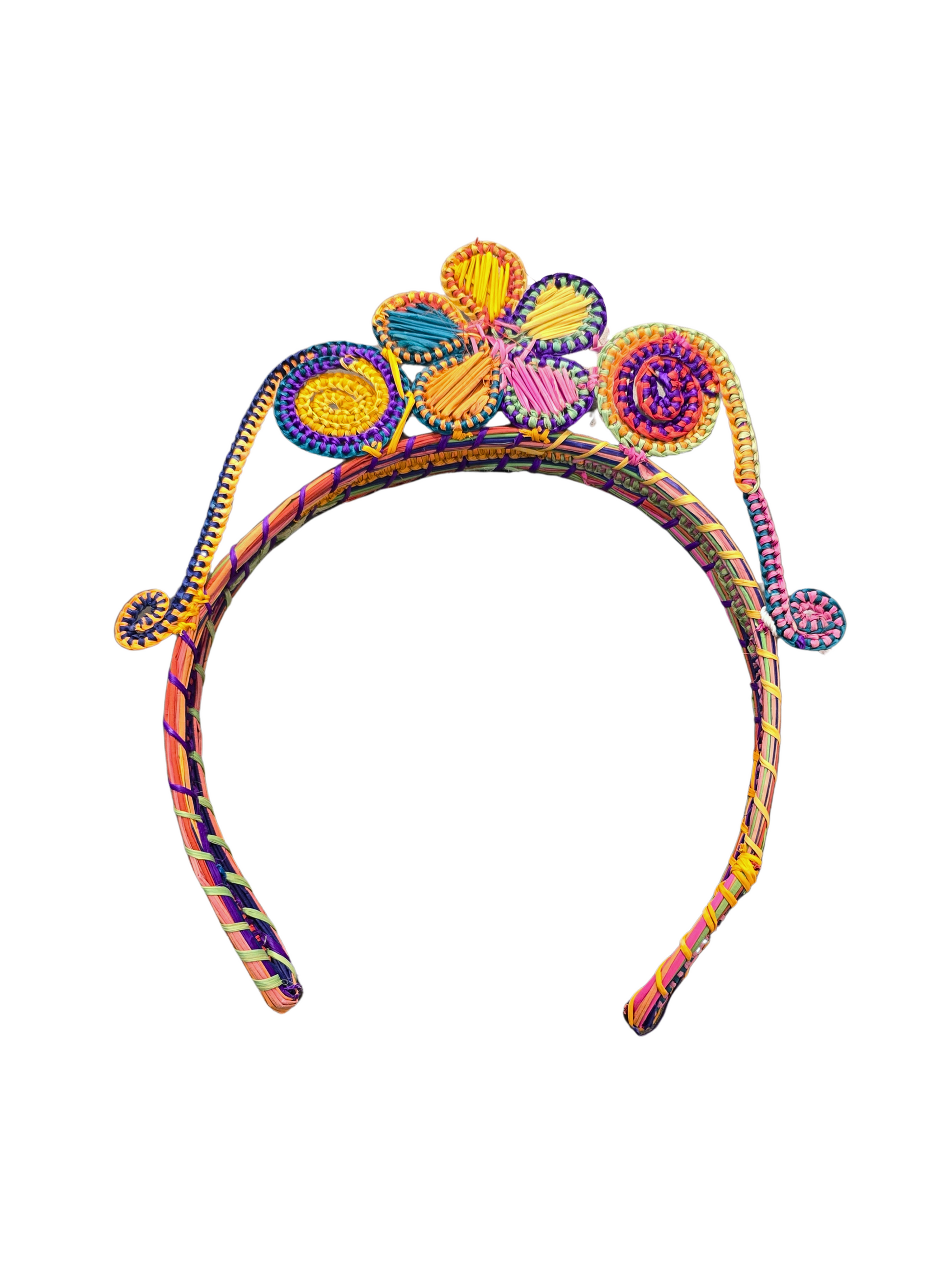 headband made of natural straw