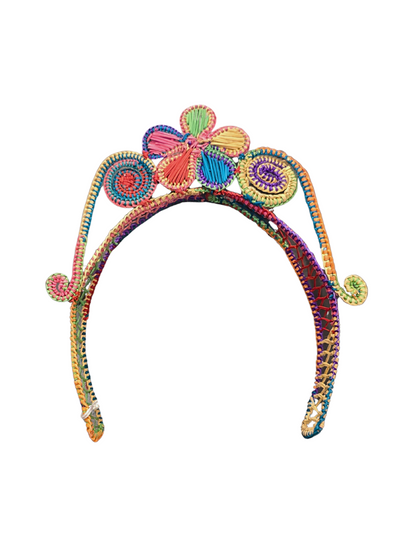headband made of natural straw