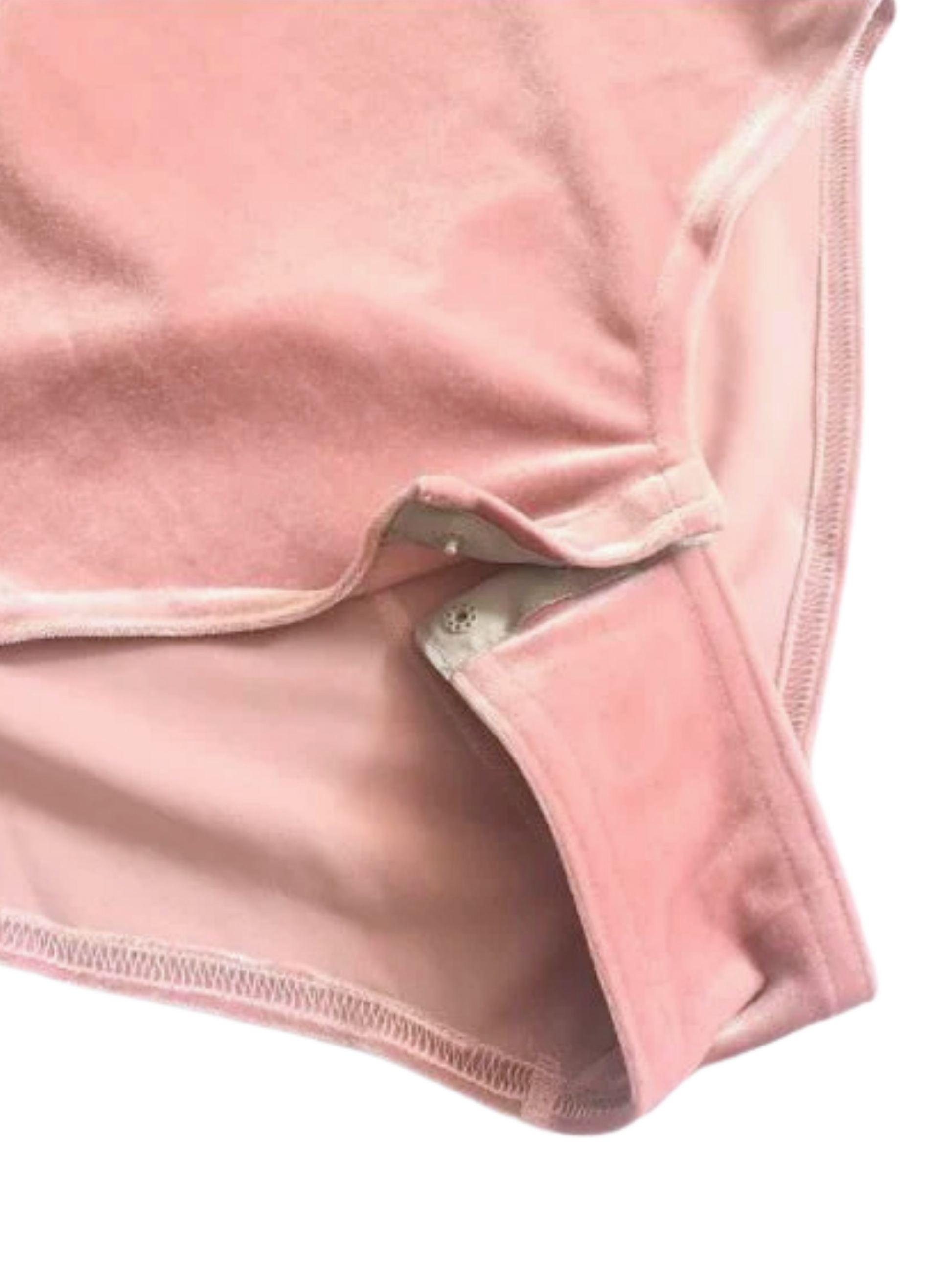 pink velvet body suit