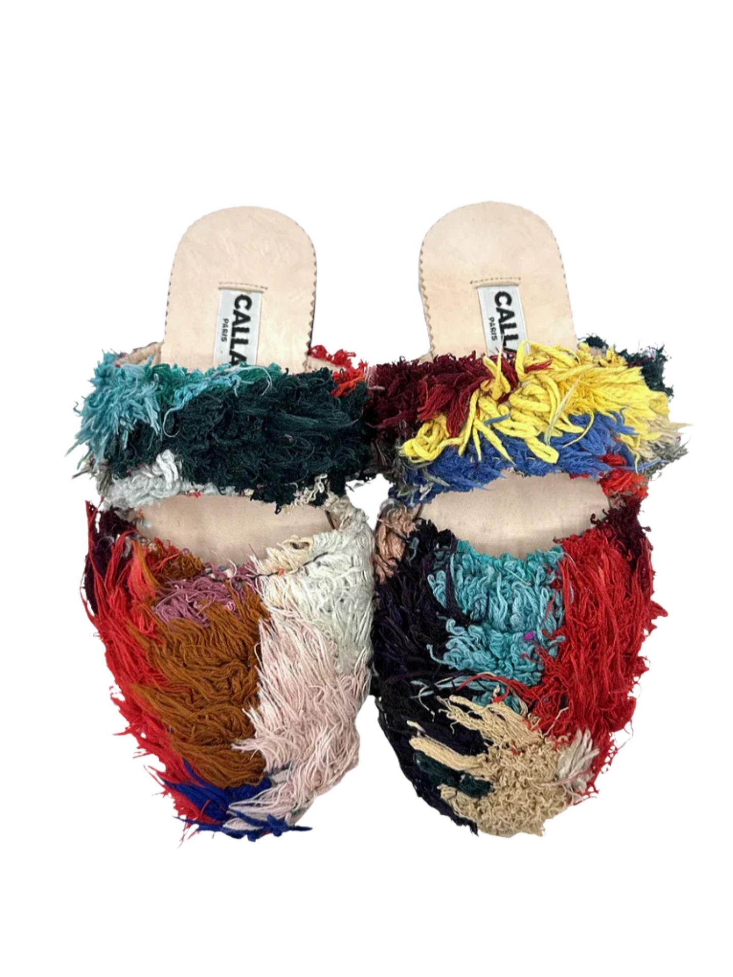 Handmade Moroccan babouches from upcycled vintage Berber rugs