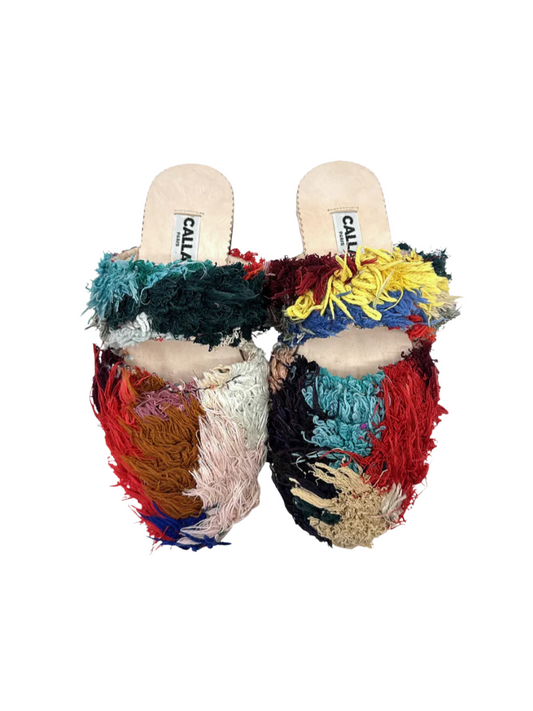 Handmade Moroccan babouches from upcycled vintage Berber rugs