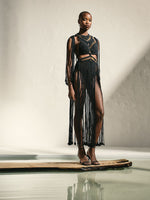 Load image into Gallery viewer, Amazon Metallic Macramé Dress
