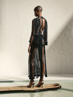 Load image into Gallery viewer, Amazon Metallic Macramé Dress
