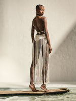 Load image into Gallery viewer, Sleeveless Cross Front Macramé Dress
