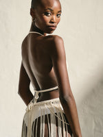 Load image into Gallery viewer, Sleeveless Cross Front Macramé Dress
