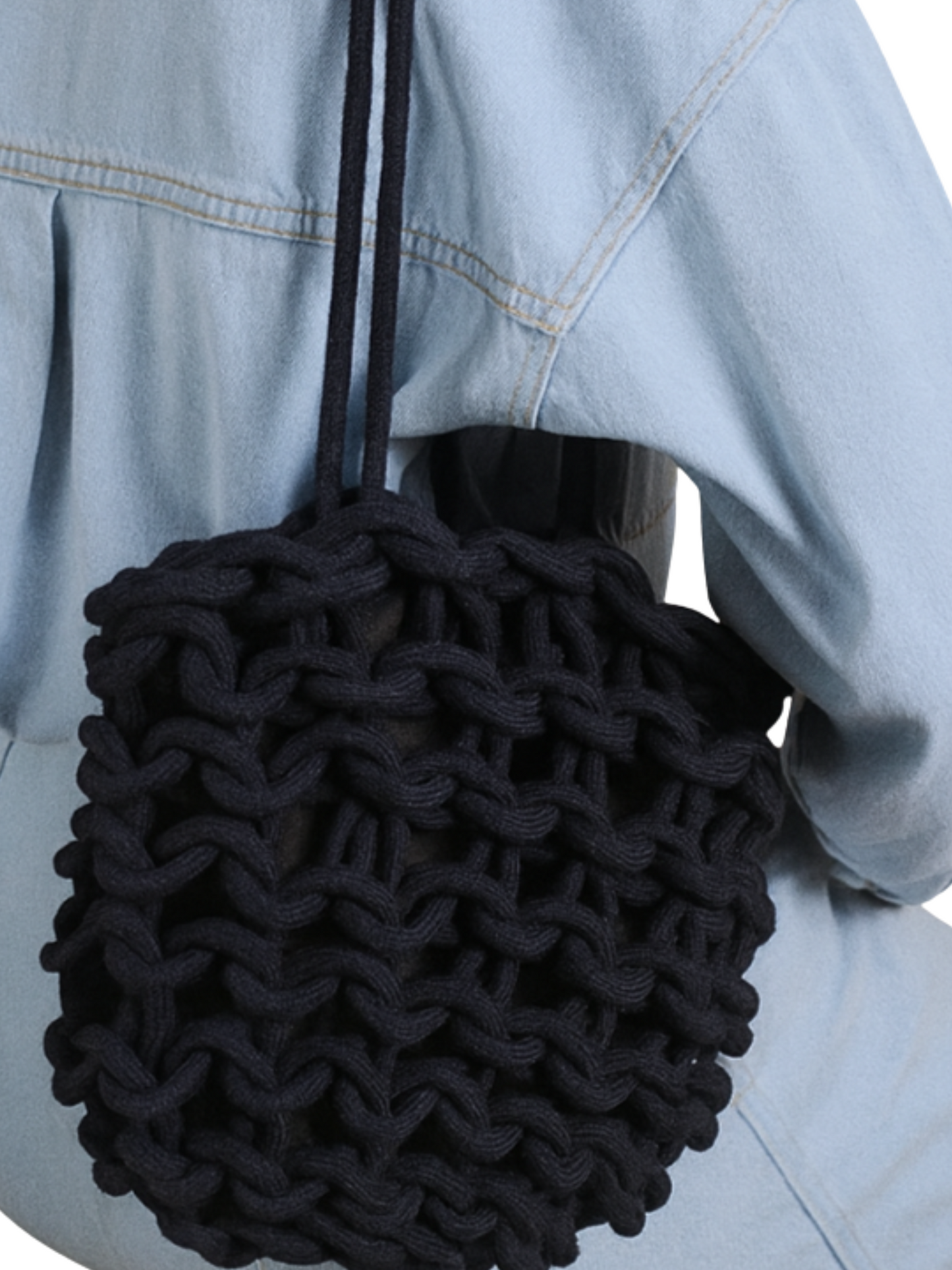  rope bag crafted from natural waxed cotton