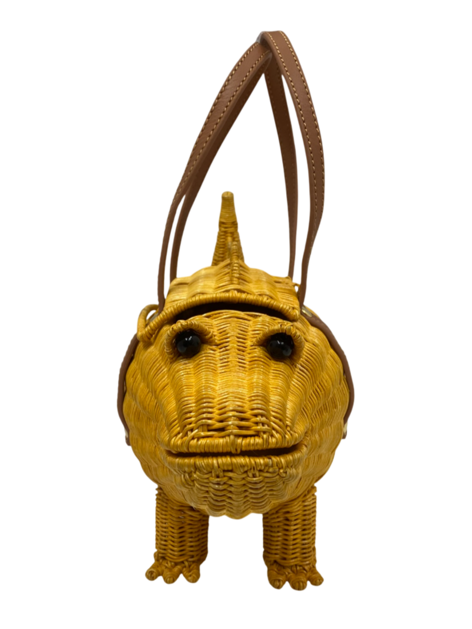  wicker alligator-shaped handbag
