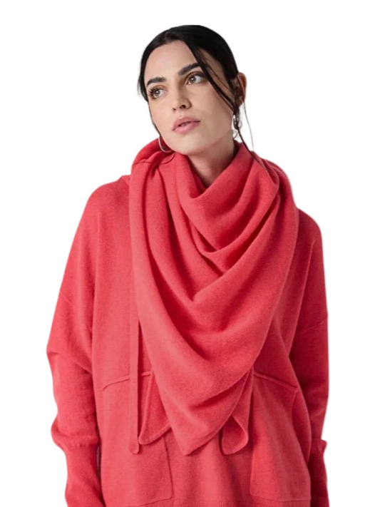 coral pink cashmere scarf 