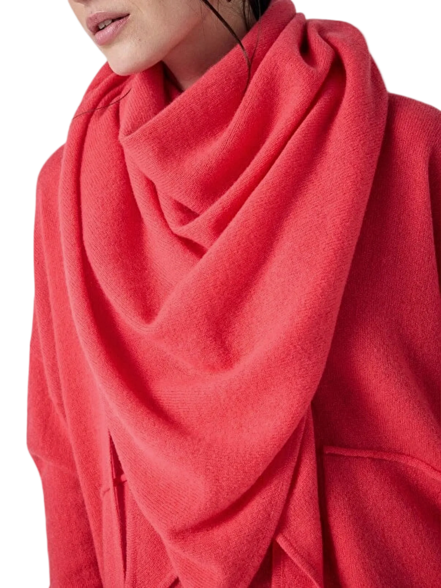 coral pink cashmere scarf 