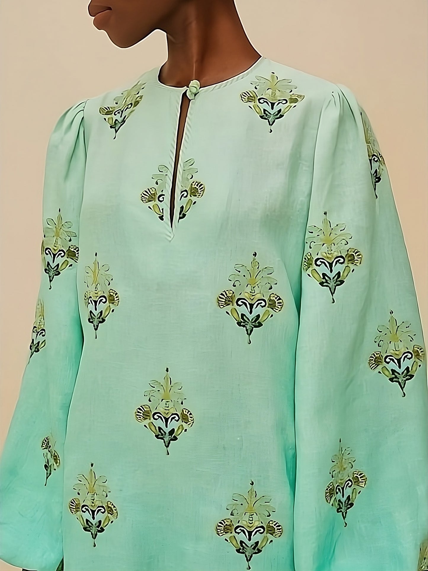 Turquoise Palm Tree Tunic