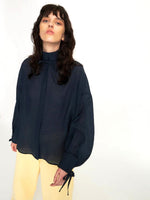 Load image into Gallery viewer, Stella Nova Shirt with Tiebow in Navy
