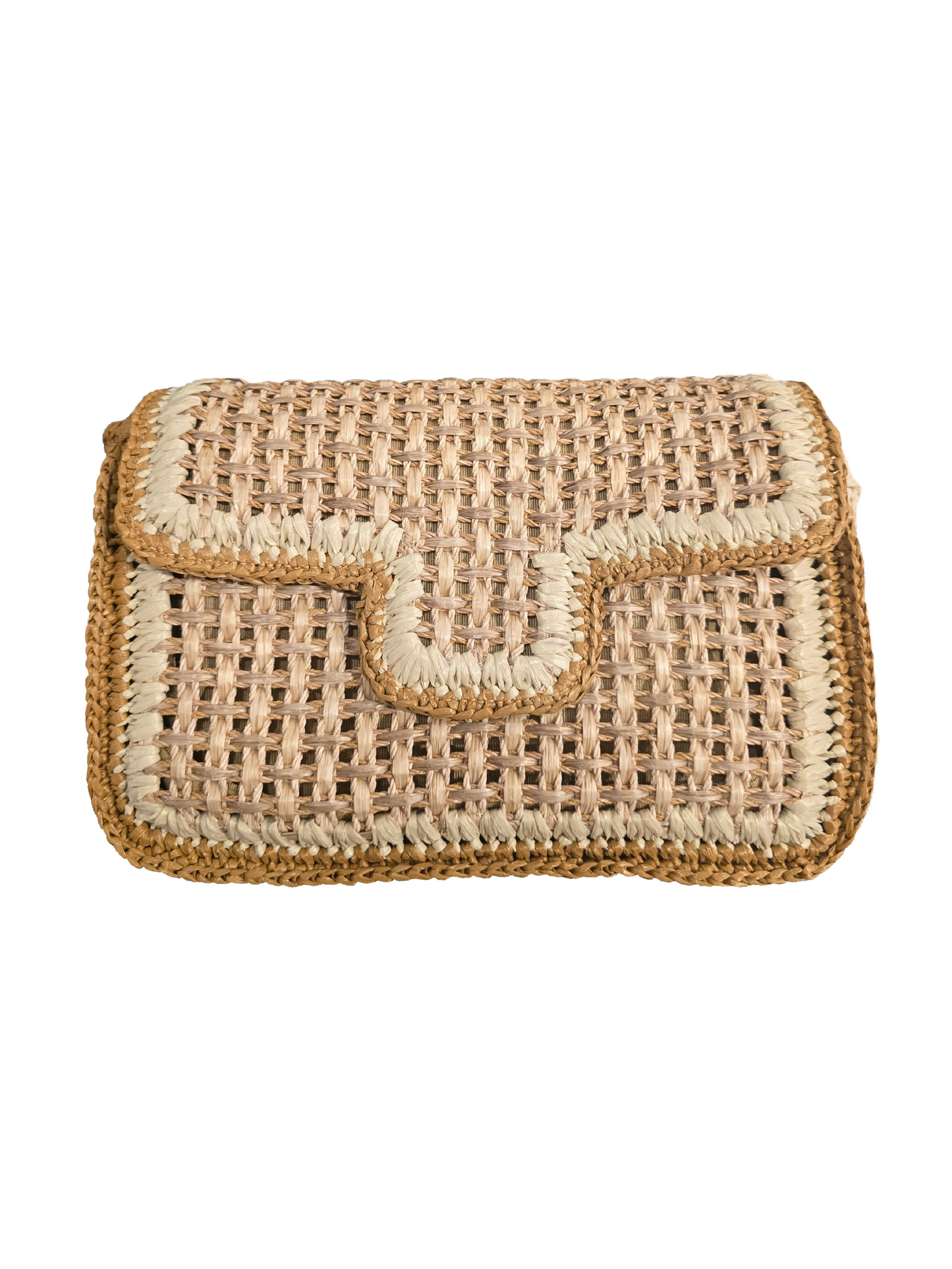 Woven Clutch in Toast